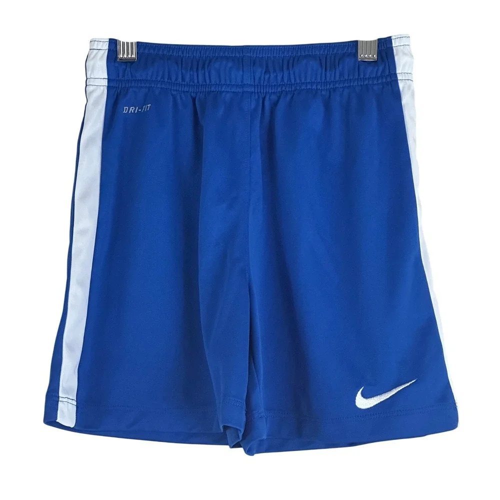 Nike Athletic Shorts Womens S Blue Dri-FIT Striped Quick Dry Athleisure Fitness
